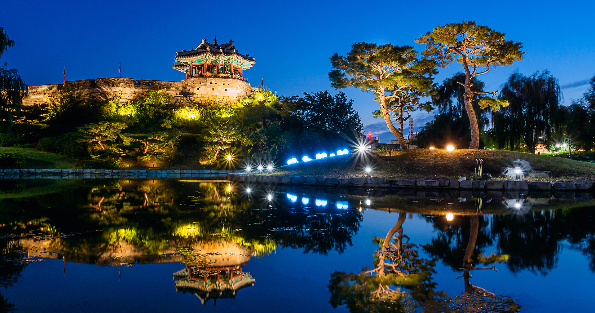 화성행궁 방화수류정 야경