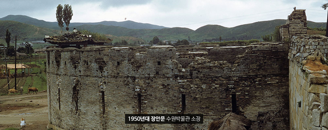 장안문 50년대 수원박물관 소장 사진